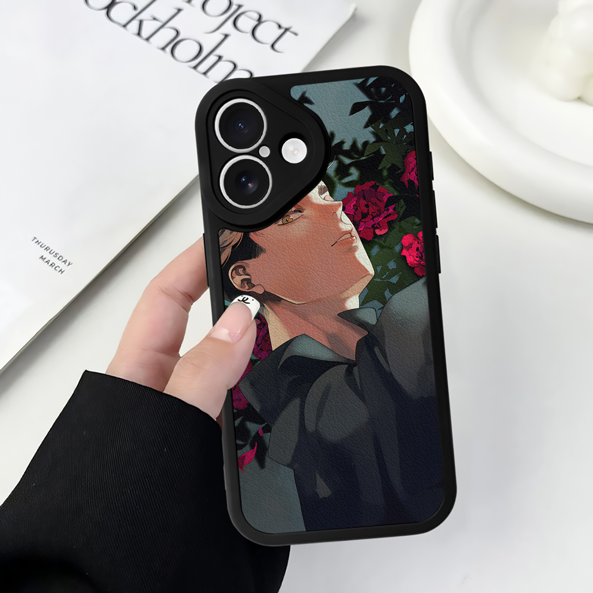（画像用） ハイキュー!! Haikyu!! 【iPhone 16シリーズ対応】シリコンスマホケース（レザー調） 材質：シリコン